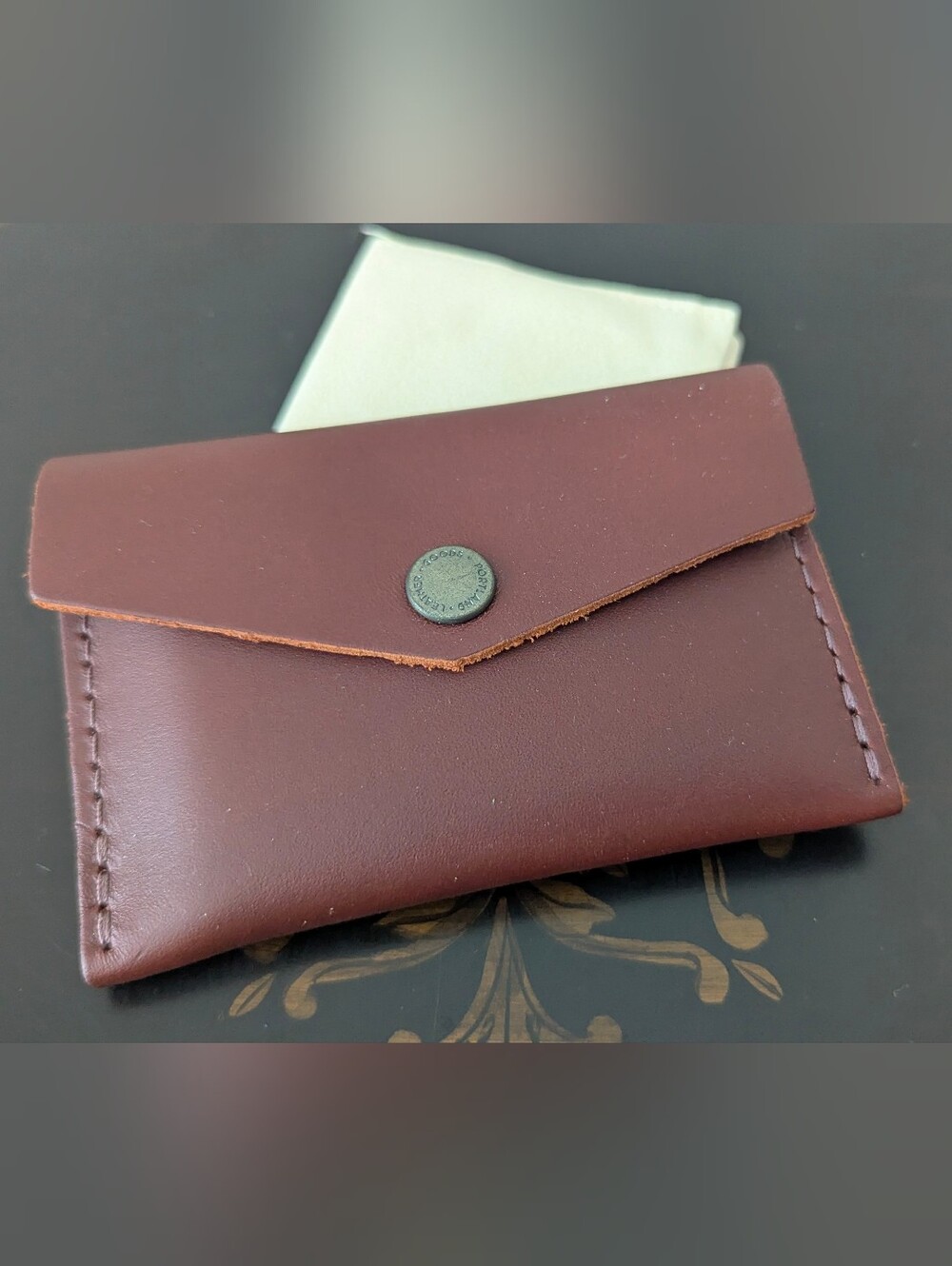 PLG Premium Cognac Mini Envelope Wallet
